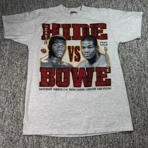 Herbie Hide Vs Riddick Bowe MGM Grand K.O. Mens Large Shirt Boxing Las Vegas VTG